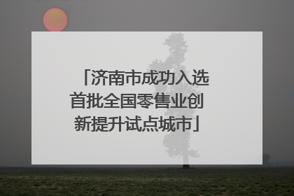 济南市成功入选首批全国零售业创新提升试点城市