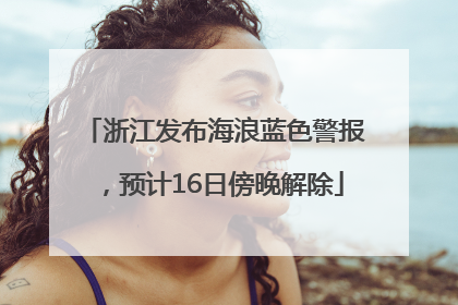 浙江发布海浪蓝色警报，预计16日傍晚解除