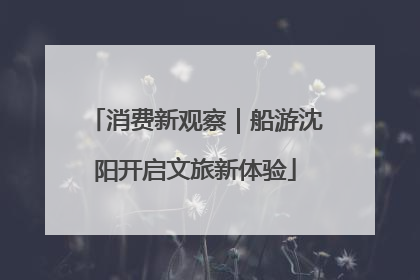 消费新观察｜船游沈阳开启文旅新体验