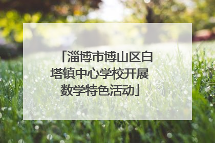 淄博市博山区白塔镇中心学校开展数学特色活动