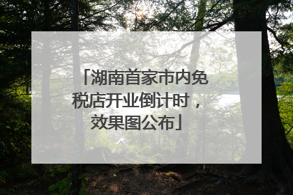 湖南首家市内免税店开业倒计时，效果图公布