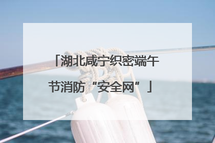 湖北咸宁织密端午节消防“安全网”