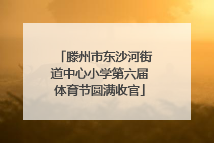 滕州市东沙河街道中心小学第六届体育节圆满收官