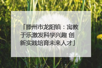 滕州市龙阳镇：寓教于乐激发科学兴趣 创新实践培育未来人才