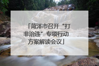 菏泽市召开“打非治违”专项行动方案解读会议