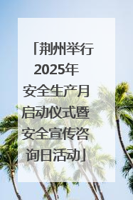 荆州举行2025年安全生产月启动仪式暨安全宣传咨询日活动