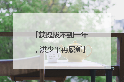 获提拔不到一年，洪少平再履新