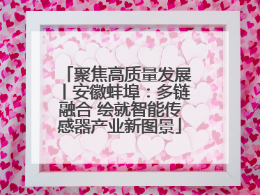 聚焦高质量发展丨安徽蚌埠：多链融合 绘就智能传感器产业新图景