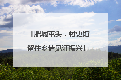 肥城屯头：村史馆留住乡情见证振兴