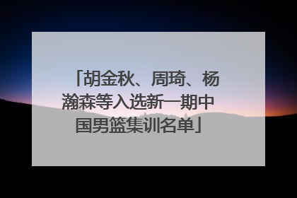 胡金秋、周琦、杨瀚森等入选新一期中国男篮集训名单