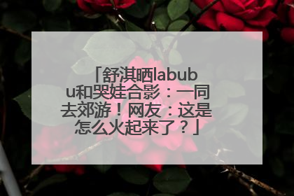 舒淇晒labubu和哭娃合影：一同去郊游！网友：这是怎么火起来了？