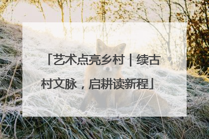 艺术点亮乡村｜续古村文脉，启耕读新程