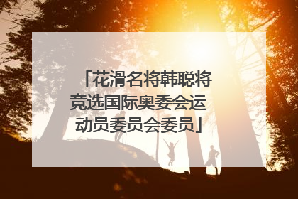 花滑名将韩聪将竞选国际奥委会运动员委员会委员