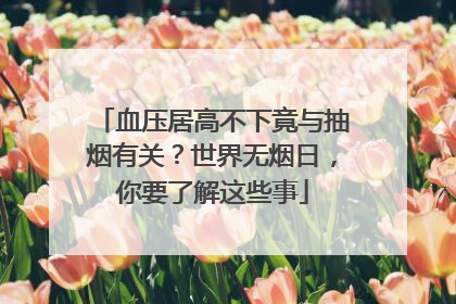 血压居高不下竟与抽烟有关？世界无烟日，你要了解这些事