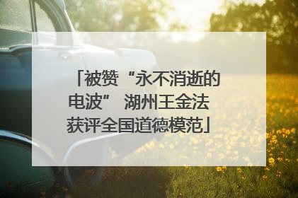 被赞“永不消逝的电波” 湖州王金法获评全国道德模范