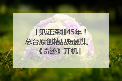 见证深圳45年！总台原创精品短剧集《奇迹》开机