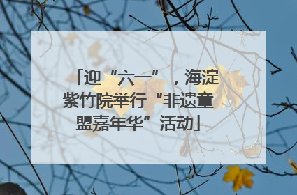 迎“六一”，海淀紫竹院举行“非遗童盟嘉年华”活动