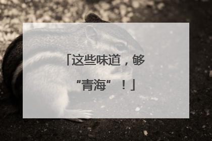 这些味道，够“青海”！