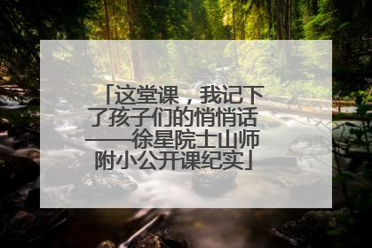 这堂课，我记下了孩子们的悄悄话——徐星院士山师附小公开课纪实