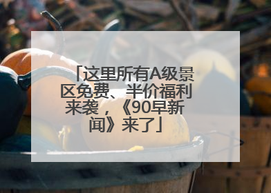 这里所有A级景区免费、半价福利来袭，《90早新闻》来了