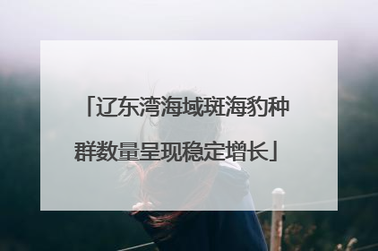 辽东湾海域斑海豹种群数量呈现稳定增长
