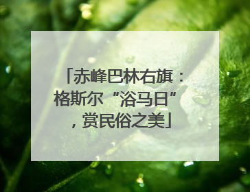 赤峰巴林右旗：格斯尔“浴马日”，赏民俗之美