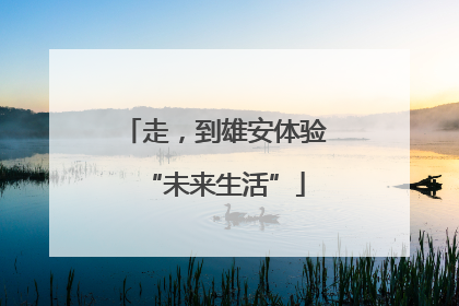 走，到雄安体验“未来生活”