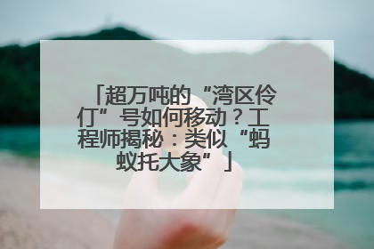 超万吨的“湾区伶仃”号如何移动？工程师揭秘：类似“蚂蚁托大象”