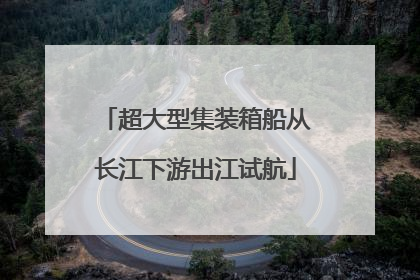 超大型集装箱船从长江下游出江试航