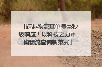 跨越物流查单号毫秒级响应！以科技之力重构物流查询新范式