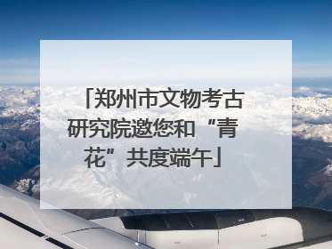 郑州市文物考古研究院邀您和“青花”共度端午