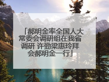 郝明金率全国人大常委会调研组在我省调研 许勤梁惠玲拜会郝明金一行