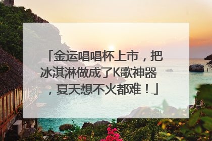 金运唱唱杯上市，把冰淇淋做成了K歌神器，夏天想不火都难！
