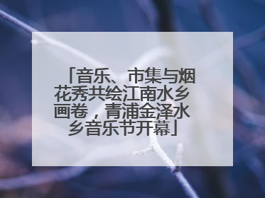 音乐、市集与烟花秀共绘江南水乡画卷，青浦金泽水乡音乐节开幕