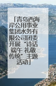 青岛西海岸公用事业集团水务有限公司团委开展“诗话端午 礼敬传统”主题活动