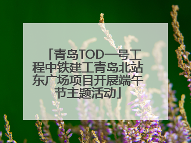 青岛TOD一号工程中铁建工青岛北站东广场项目开展端午节主题活动