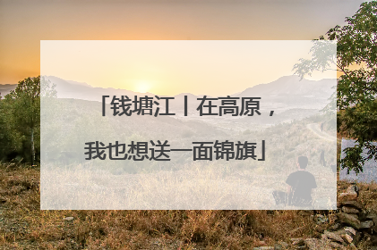 钱塘江丨在高原，我也想送一面锦旗