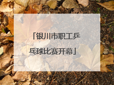 银川市职工乒乓球比赛开幕