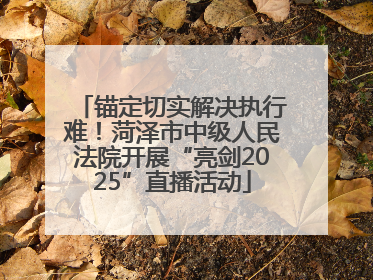 锚定切实解决执行难！菏泽市中级人民法院开展“亮剑2025”直播活动