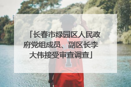长春市绿园区人民政府党组成员、副区长李大伟接受审查调查