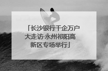 长沙银行千企万户大走访·永州祁阳高新区专场举行