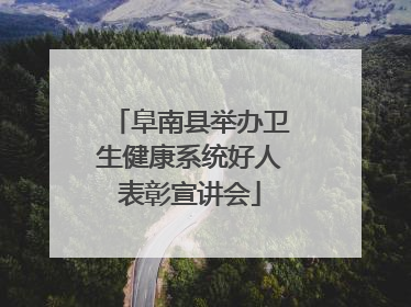 阜南县举办卫生健康系统好人表彰宣讲会