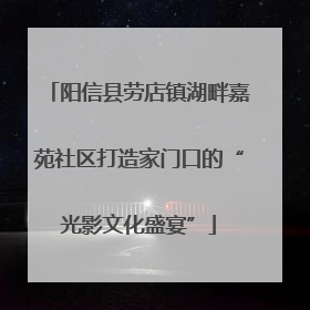 阳信县劳店镇湖畔嘉苑社区打造家门口的“光影文化盛宴”