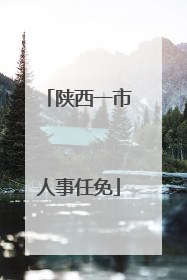 陕西一市人事任免