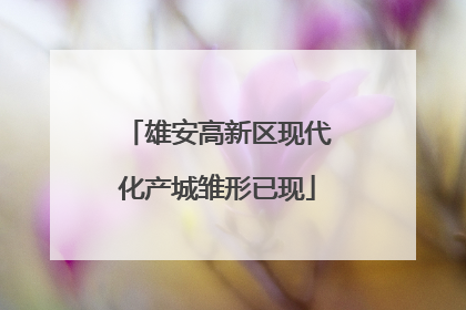雄安高新区现代化产城雏形已现