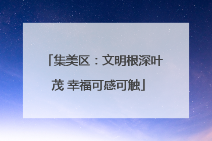 集美区：文明根深叶茂 幸福可感可触