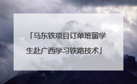马东铁项目订单班留学生赴广西学习铁路技术