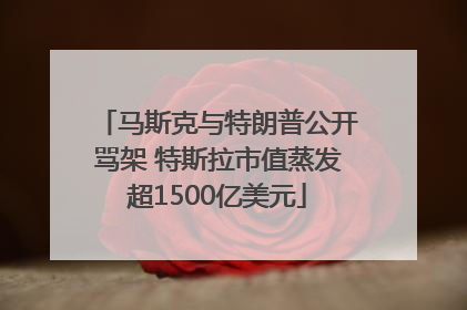 马斯克与特朗普公开骂架 特斯拉市值蒸发超1500亿美元