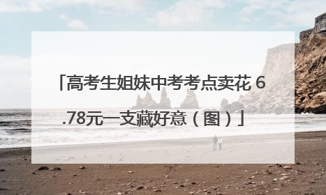 高考生姐妹中考考点卖花 6.78元一支藏好意（图）