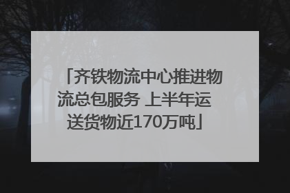 齐铁物流中心推进物流总包服务 上半年运送货物近170万吨
